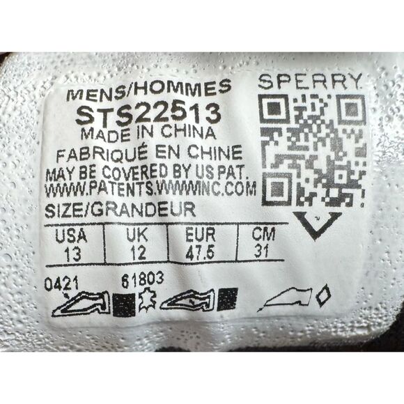 Sperry Stiper II CVO Sneaker Mens Size 13 Gray Canvas Top-Sider Salt Wash New - Picture 8 of 9